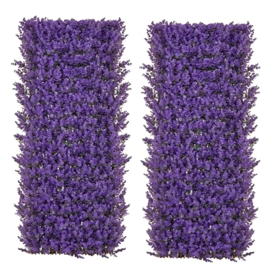 Expandable Fence Privacy Screen Decorative Faux Purple Eucalyptus Fencing Panel for Backdrop Sun-Protective Indoor Outdoor Arti