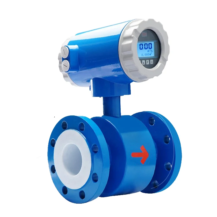 Carbon Steel RS485 industrial  liquid control electromagnetic flow meter water magnetic flowmeter