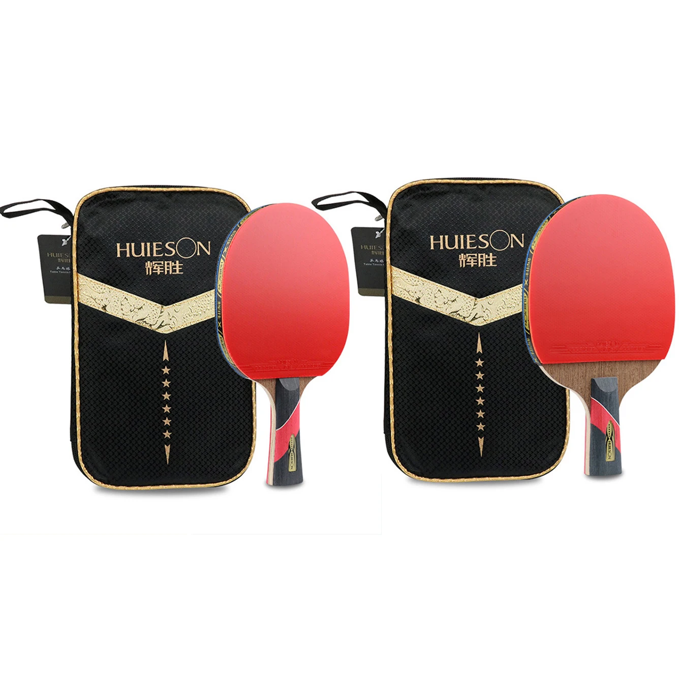 Huieson Super Powerful Ping Pong Racket Bat,6 Star Table Tennis Racket Sticky Pimples