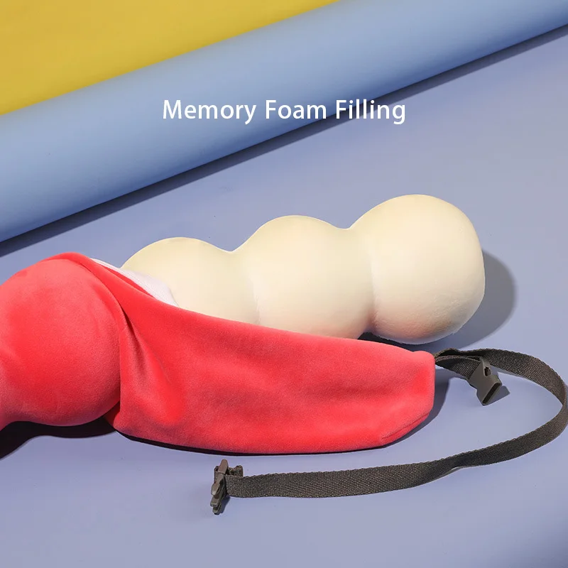 Cartoon Gourd Neck Memory Foam Pillow With Box Cute Face Portable Washable Pillow