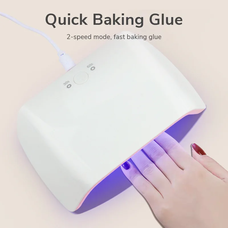 Nail Dryer MINI 30W USB UV LED Lamp Nail Art Manicure Tools Square Shape Design Portable Nail Drying Curing Light for Gel Polish