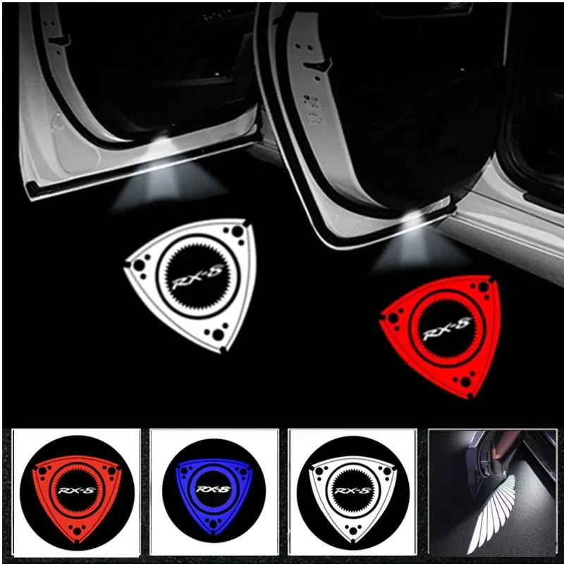 

2Pcs For MAZDA RX-8 6 3 A8 RUIYI MVP ATENZA Car styling Auto Door LED Decoration Wireless Welcome Light