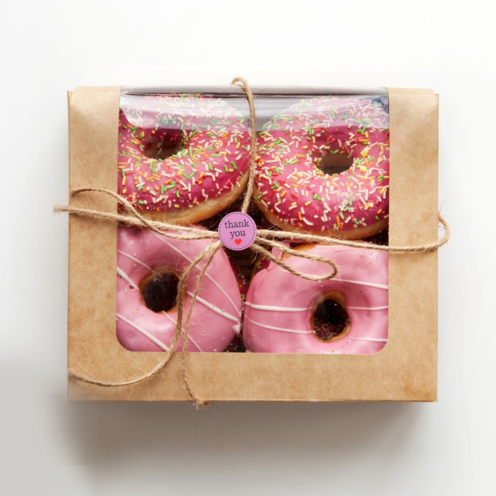 1pcs Thank You Roll Appreciation For Packaging Sealing Candy Box Bakery Wedding Invitations Business Labels Heart Design