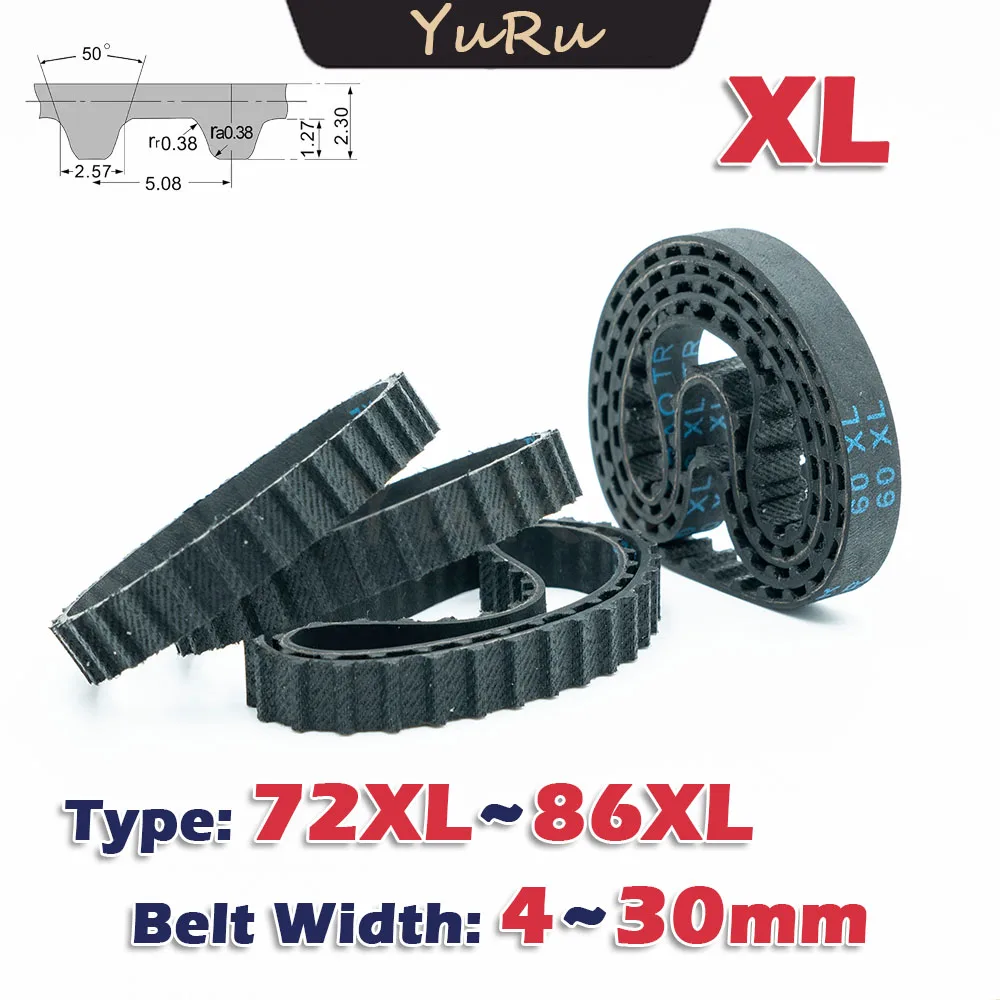 XL Type Closed Loop Rubber Timing Belt 72XL 74XL 76XL 78XL 80XL 82XL 84XL 86XL Width 6~30mm CNC Drive Transmission Pitch 5.08