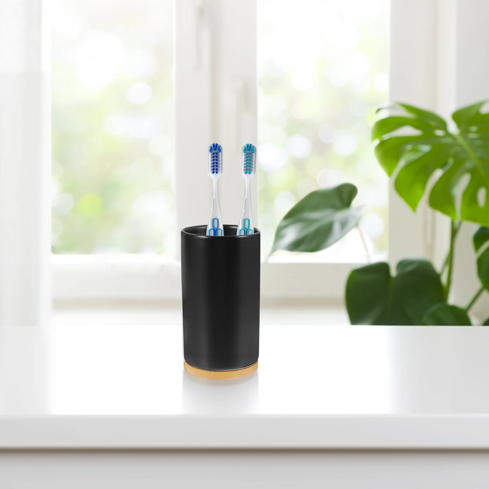 

Ceramic Tumbler Cylinder Tooth Brush Cup Multipurpose Bathroom Mug Drinking Water Coffee Milk Juice Safe Easy Clean Home Decor