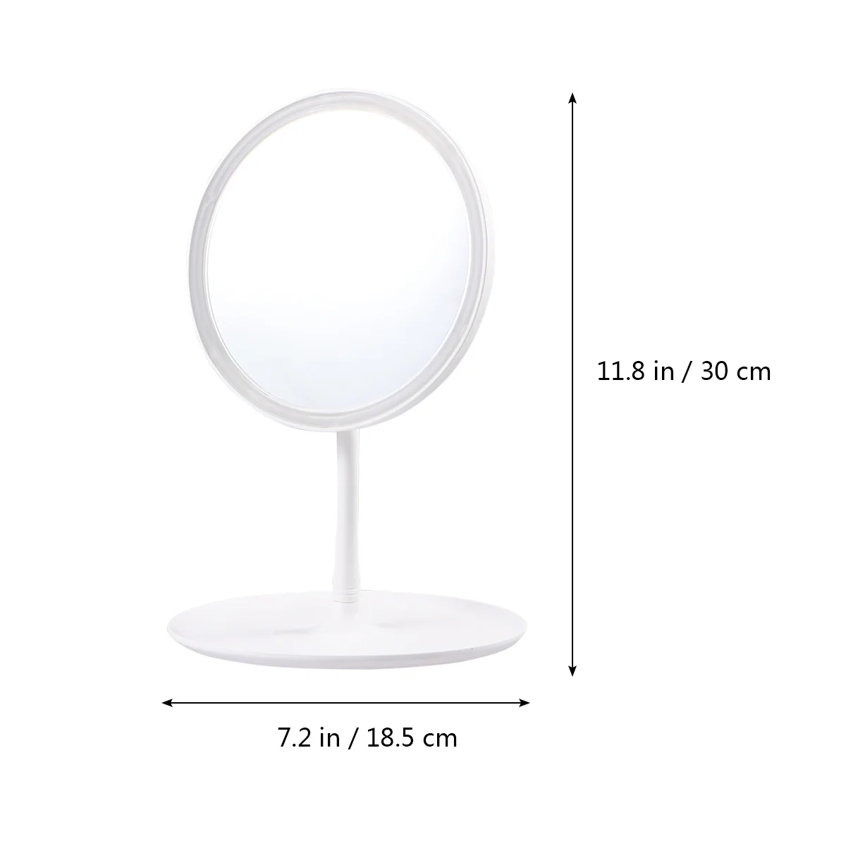 LED USB Rechargeable Makeup Mirror Premium Scratch Resistant Dimmable Touch Light Modes Adjustable Vanity Mirror