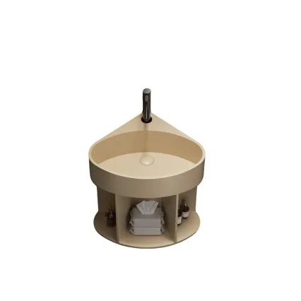 Engineering corner wash basin, artificial stone integrated forming triangular basin, bathroom space saving