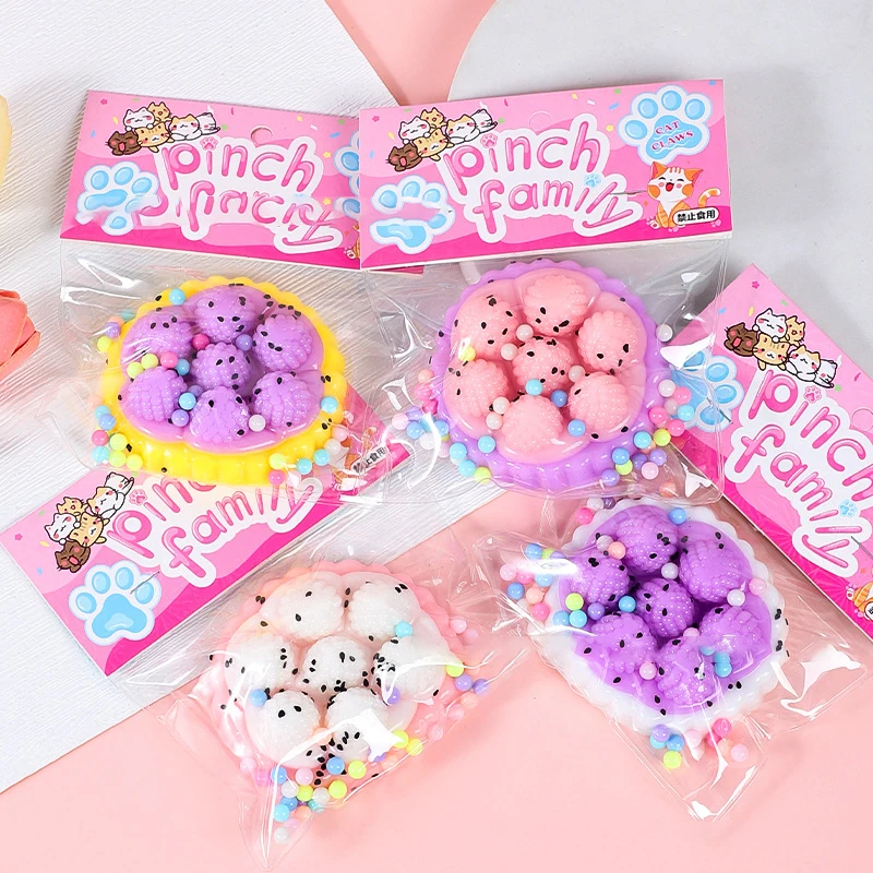 Aardbeientaart Mochi Taba Squishy Speelgoed Leuke Kleverige Decompressies Knijpen Knijpspeeltje Nieuwigheid Kinderen Volwassen Verjaardagscadeau