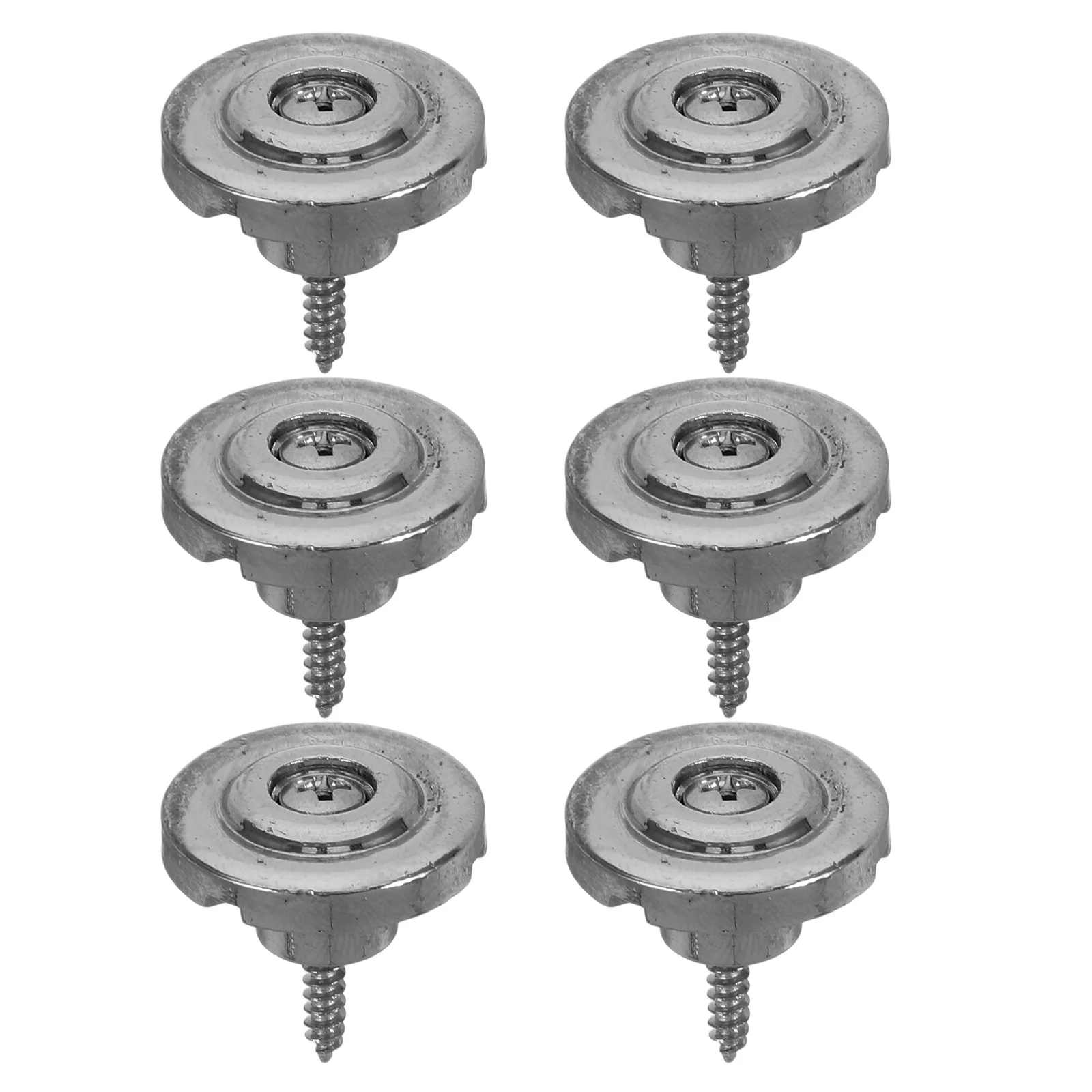 

6 PCS String Buckle Bass Retainer Hardware Screws Parts Guitar Silver Electric Accessories Mounting