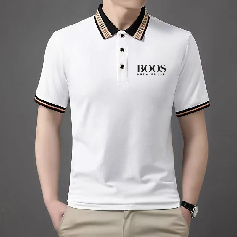 

Новая мужская высококачественная рубашка-поло с короткими рукавами, повседневный, модный, дышащий и удобный топ