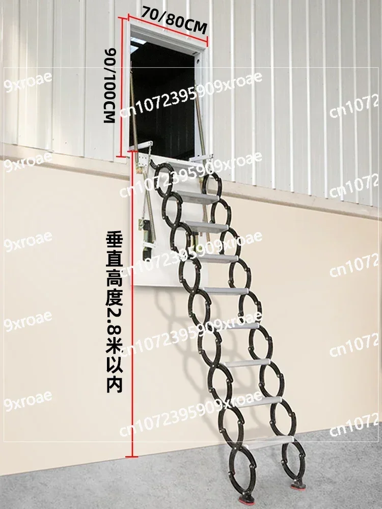 

Side Loft Telescopic Staircase Partition Staircase Outdoor Platform Extension Lift Retest Folding Invisible Ladder