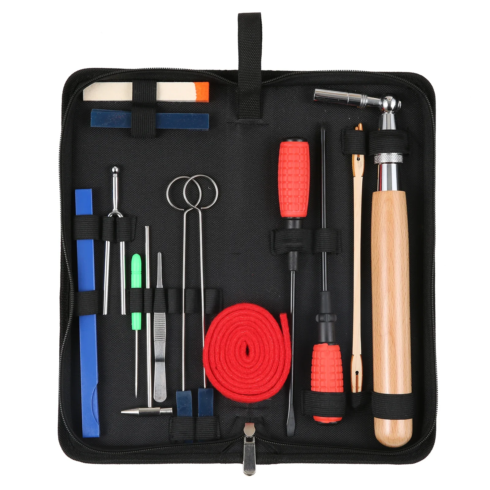 16pcs Piano Tuning Kit Professional Tuning Tools Set With Portable Tool Bag for Apprentice Student Home Practise Performance GIG