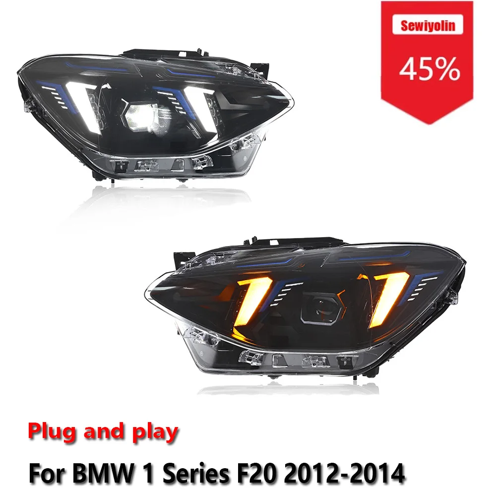 

Sewiyolin Car LED Headlight Assemblies For BMW 1 Series F20 2012-2014 Fog DRL Brake Turn Signal Lamp Plug and Play
