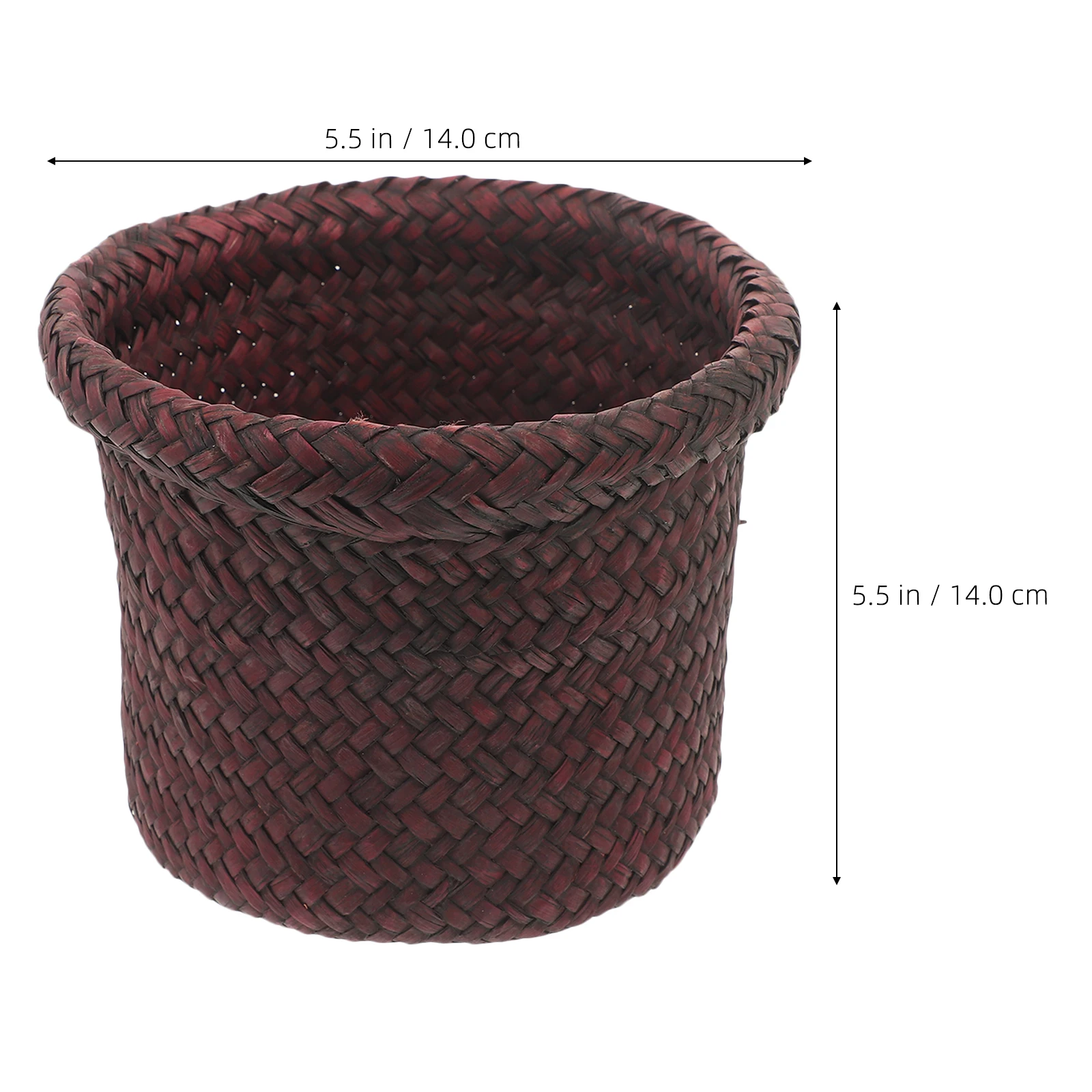 

1pc Woven Flowerpot Storage Basket For Clothes Blankets Baby Home Supplies Decorative Planter Seaweed Handmade Hanging Flower