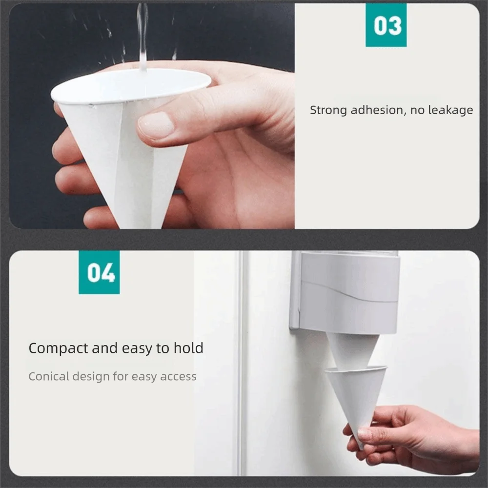 200Pcs 3.7Oz/4.5Oz White Paper Cone Cups Coated 200 Count Disposable Paper Cups Leakproof Multi-functional Snow Cone Cups Water