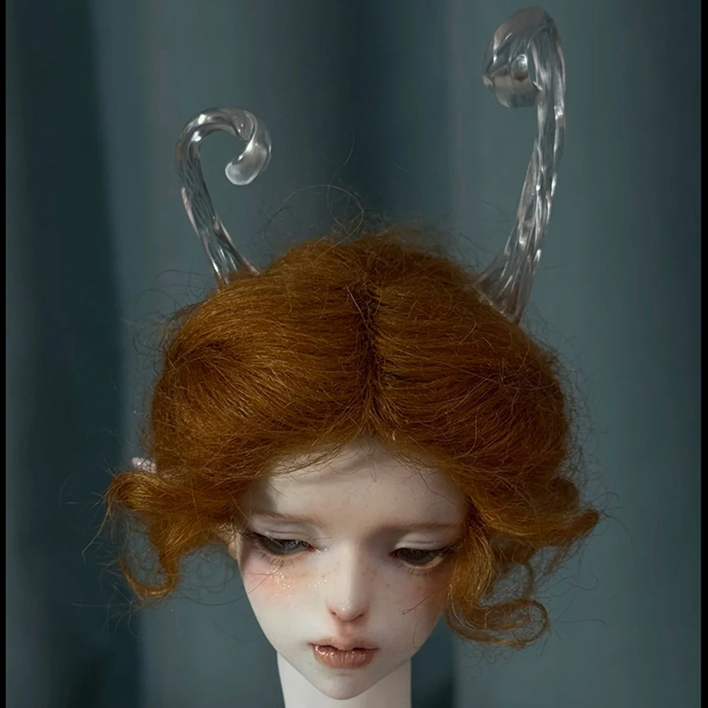 New 1/4 BJD Doll Head No Makeup With Transparent Angle Resin Material DIY Doll Head No Makeup Doll Toys Gifts