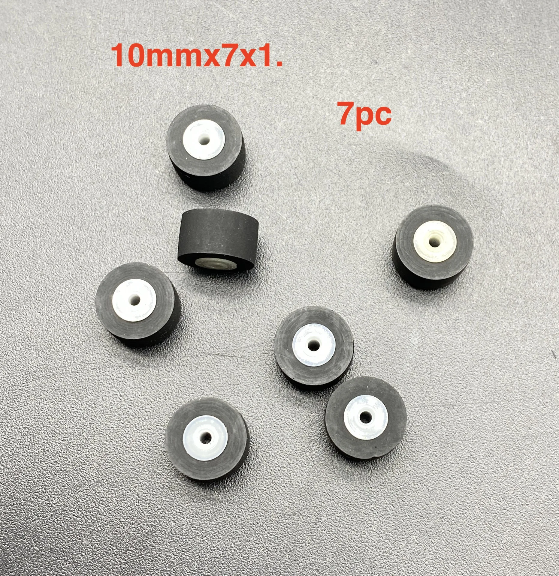 

7pcs 10mmx7x1.5 press wheel belt pulley rubber audio pressure recorder cassette deck pinch roller tape recorder Stereo player