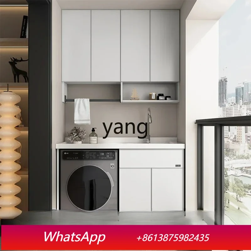

LH Alumimum Washing Machine Balcony All-in-One Cabinet Assemblage Zone Washboard Washbasin Sink