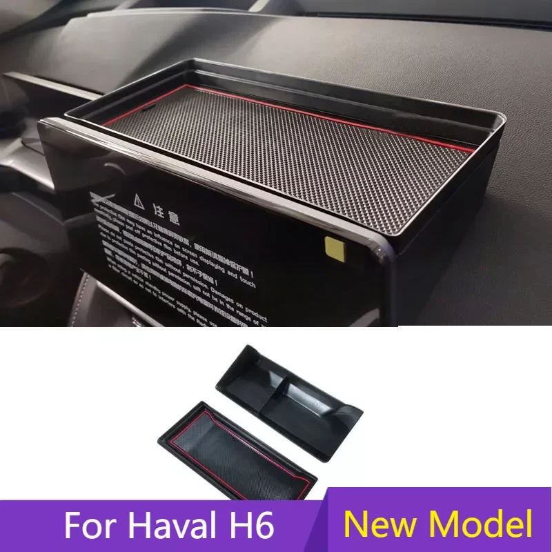 

For Haval H6 PHEV 2023 Great Wall Haval H6 3rd Plastic Dashboard Storage Box Behind Screen Car Instrument Storage Box