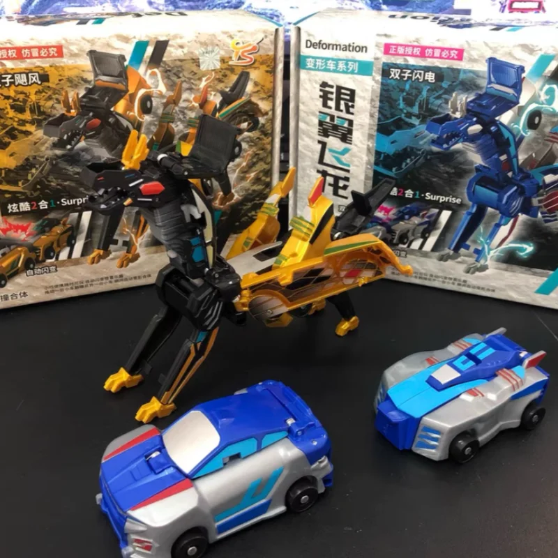 

В наличии Car God Cabo: Cloud Interspace Unicorn и Silver Wing Dragon 2-в-1 Магнитная деформационная игрушка