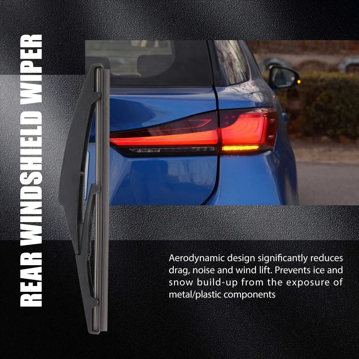 #53I Automotive Parts & Accessories,Rear Windshield Wiper Blade for Lexus CT200H 2011-2017 - 200Mm 8 Inch (Black)