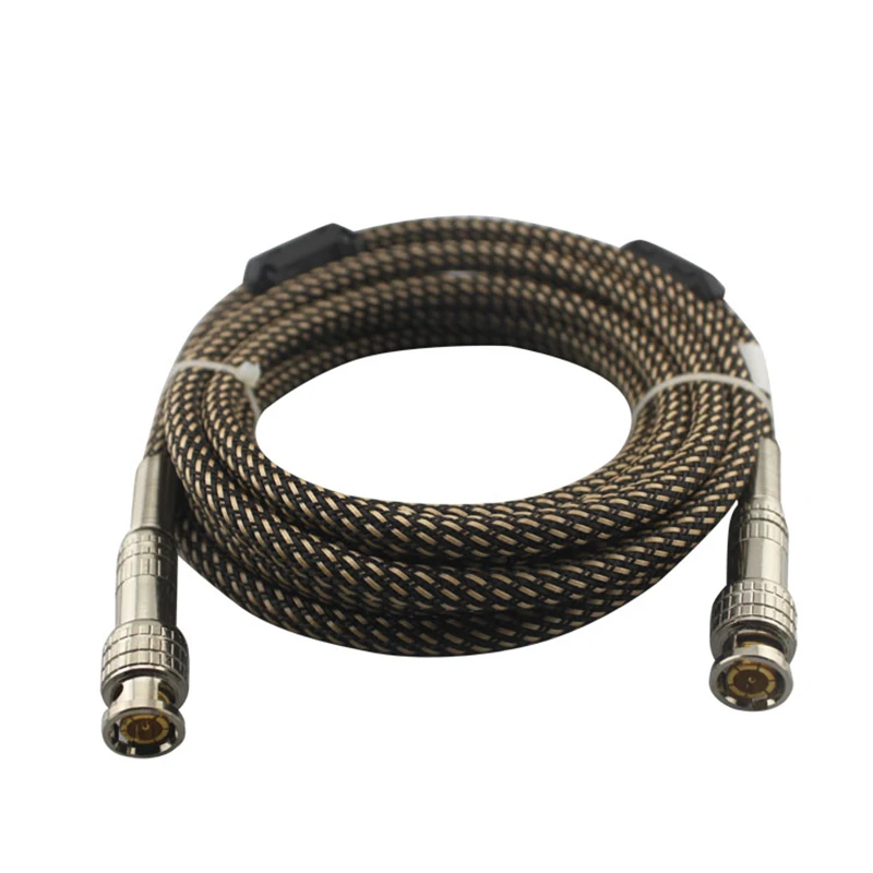 Fever HIFI Audio Cable BNC Q9 Cable 75ohm Coaxial for CCTV Surveillance Cameras Male Female 90 Degree Right Angle G-B01