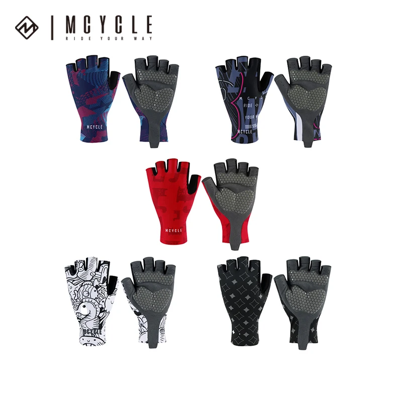 Mcycle Half Finger Sport Aero Gloves Riding Bike Gloves Anti Slip Shock Absorbing Bicycle Gym Gloves Customized Cycling Gloves