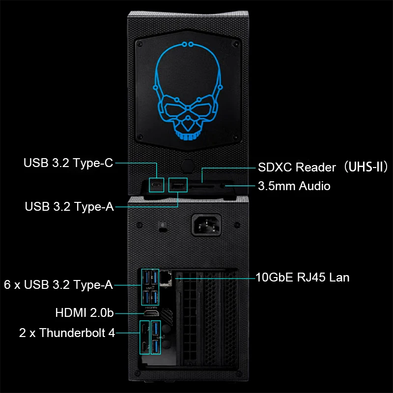 Imagem -05 - Intel Nuc 12 ° Nuc12dcmi9 Processador Core I912900 5.1ghz Uhd Graphics 770 Thunderbolt Wifi 6e Bluetooth 5.2 Jogo pc Desktop