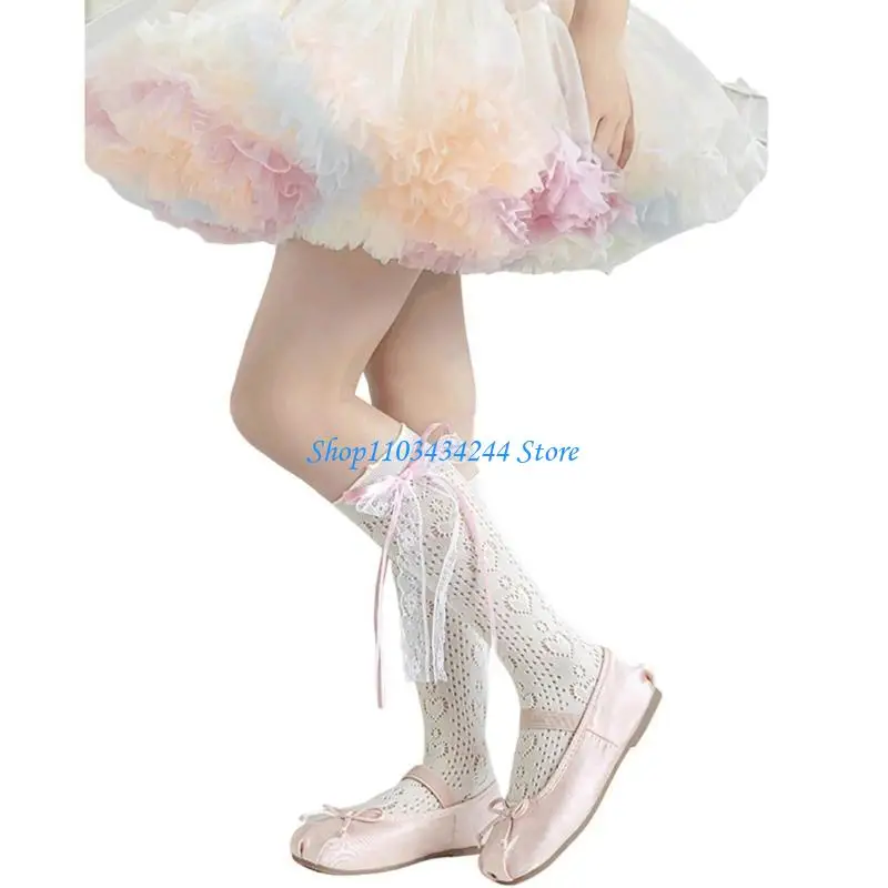 

Lace Calf Socks Fashion Lace Calf Socks Long Leg Cover Children Knee High Stockings for Teen Girls Age 3-13 Year