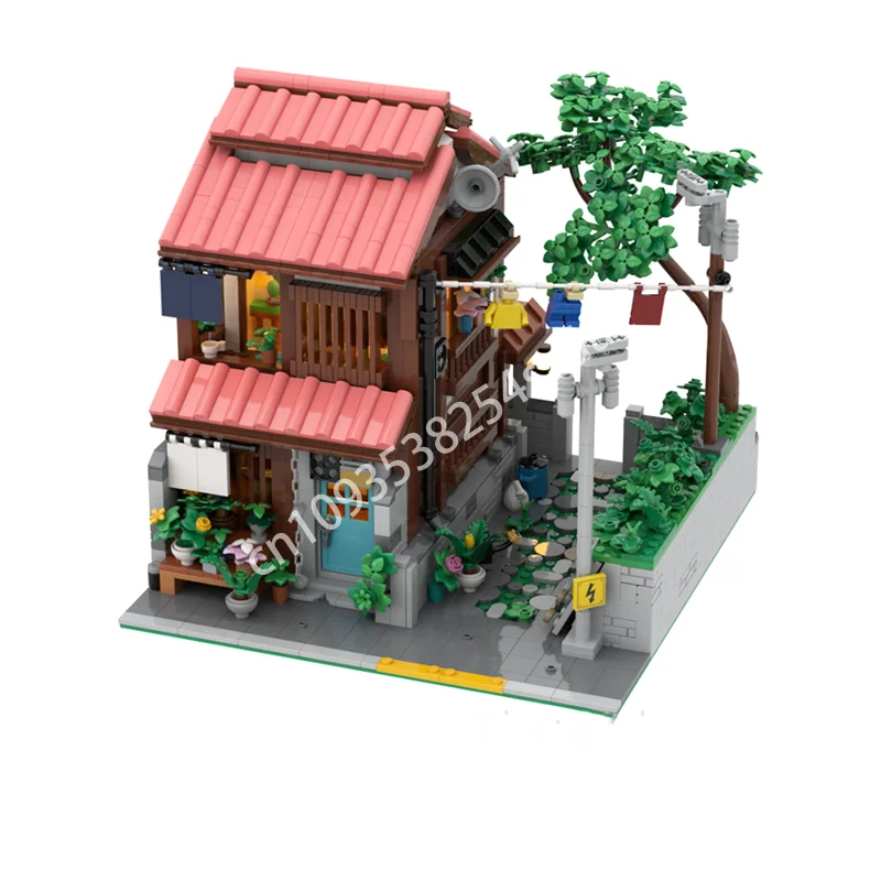 

2521 шт. MOC изготовленное на заказ модульное здание, Alley Home Street View, модель строительного блока, сделай сам, креативная сборка, кирпичи, игрушки, подарок для ребенка