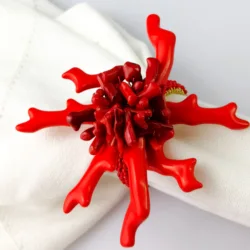 Free Shipping New Design Coral  Napkin Ring Holder 12 Pcs Many Colors