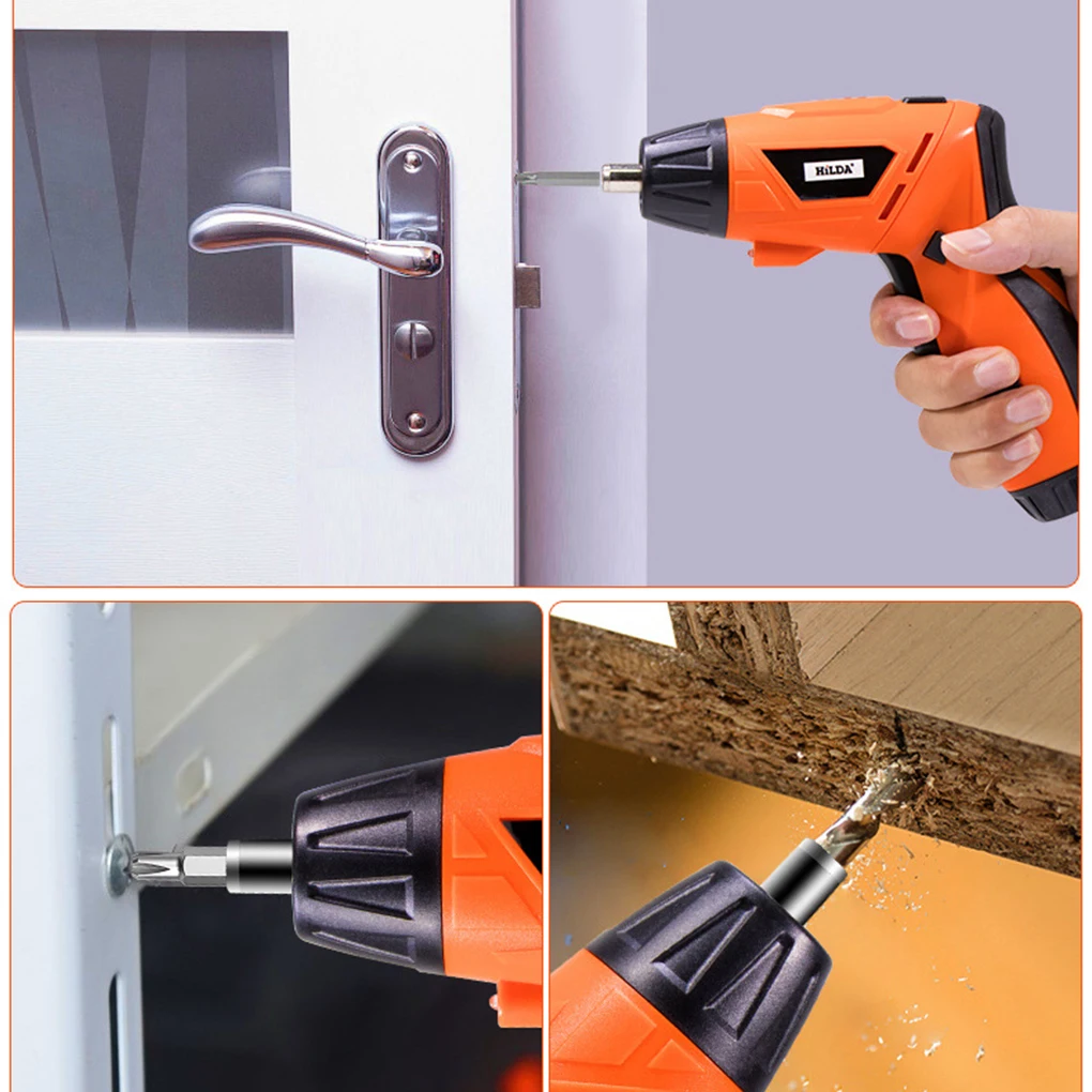 HiLDA Portable Electric Screwdriver Rechargeable Set LED Lighting Mini Cordless Screwdriver Battery Screwdriver Kit Drill Tools
