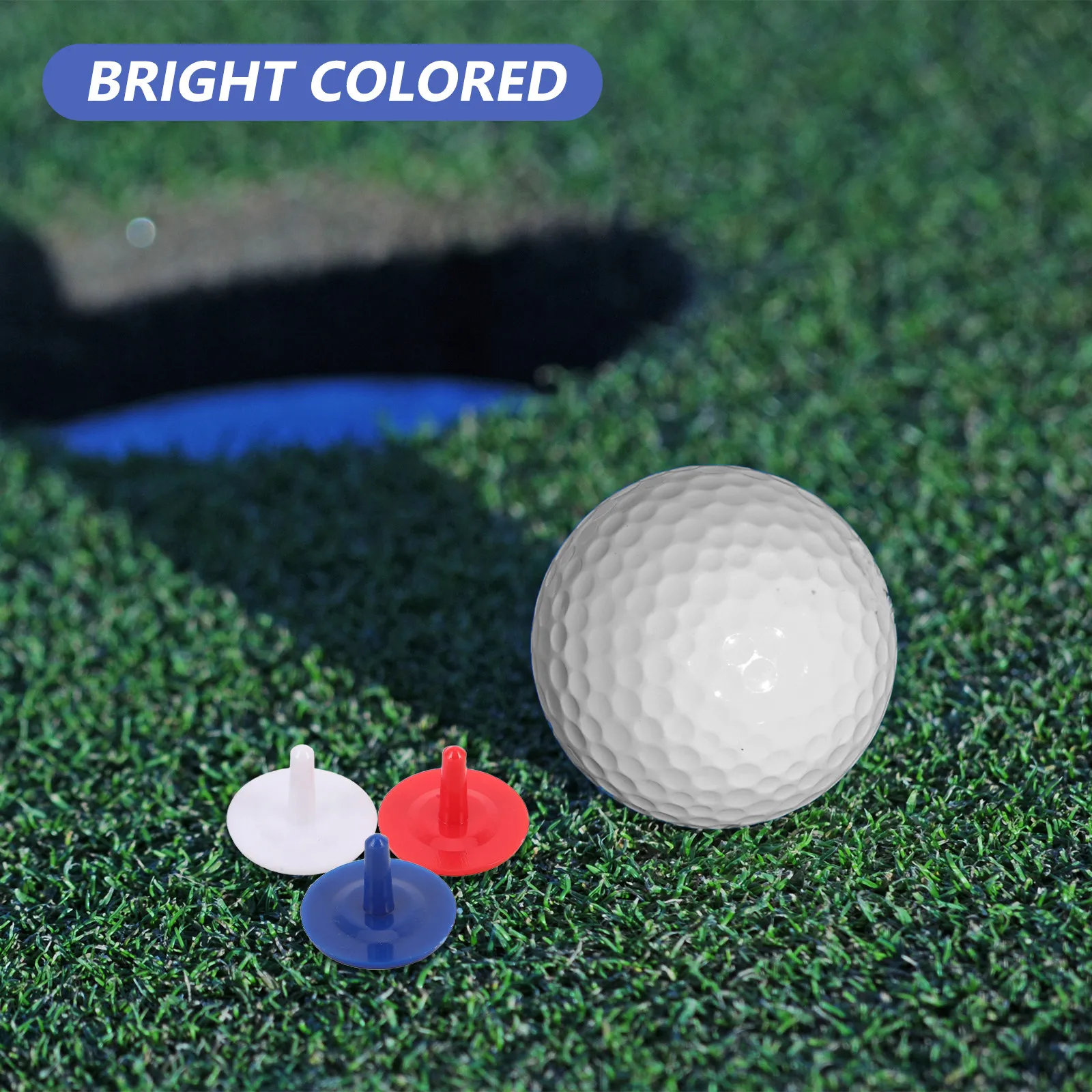

120Pcs Bright Colored Golf Ball Marker Discs Round Plastic Ball Positioning Tools for Golf Baseball Putting Green Practice