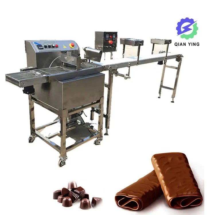 Professional Small Mini Chocolate Bar Making Snack Chocolate Coating Enrobing Machine