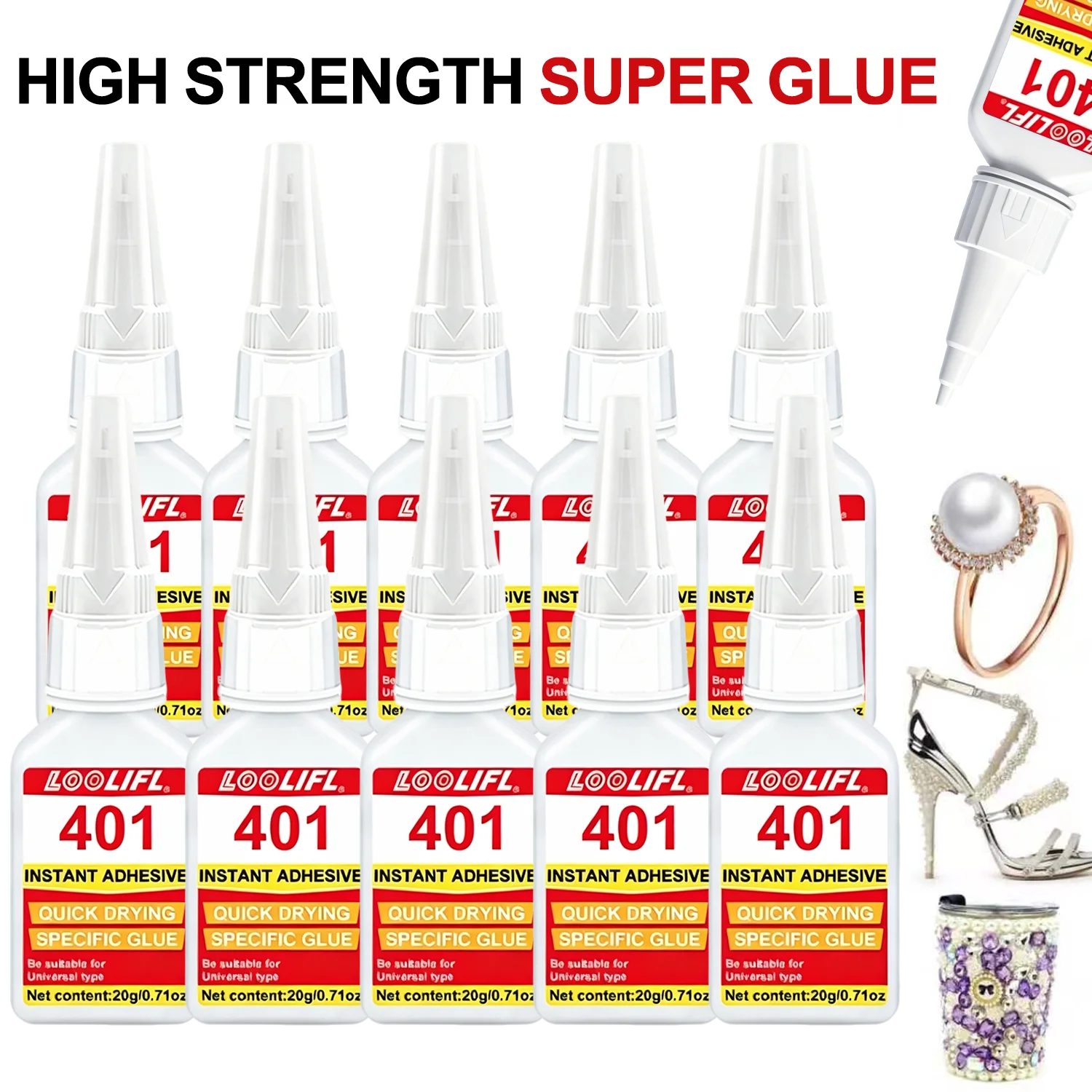 Loctite. General-Purpose Strong Adhesive, 502, Fast-Drying Glue, Transparent and Odorless, High-Strength Instant Adhesive, Dries in 3 Seconds, Strong Bonding, Suitable for Metal, Plastic, Rubber, Wood, Ceramic, Glass,