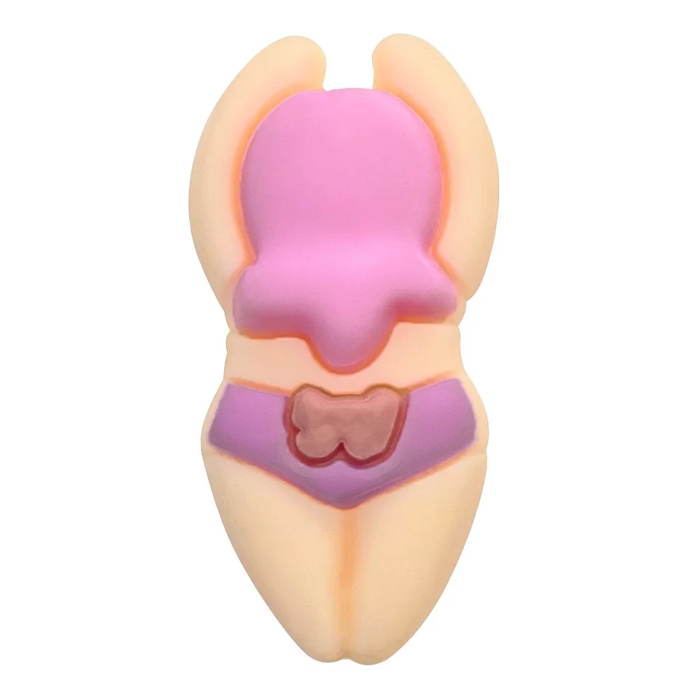 1-10Pcs Cartoon Swimsuit PVC Shoe Charms Clogs Pins Garden Shoes Button Accessories Sandal Slippers Decorations Holiday Present