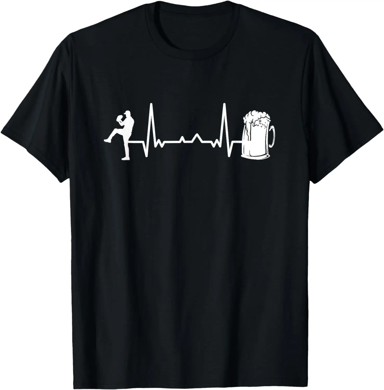 

Funny Baseball Player - Heartbeat EKG Baseballer T-Shirt