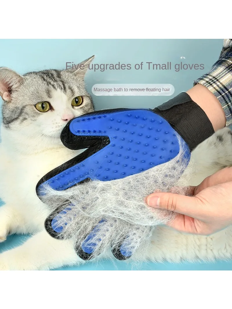 Silicone Pet Grooming Luvas, Escova de cabelo de gatos e pente, Banhe Dogs Cleaning, Depilação, Suprimentos de uso animal