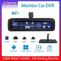 Android 2GB+32GB Dash Cam 4 Lens Mirror Cameras Support 4G  HD 1080P Auto Camera  Built-in GPS WIFI ADAS Car DVR With Rear View