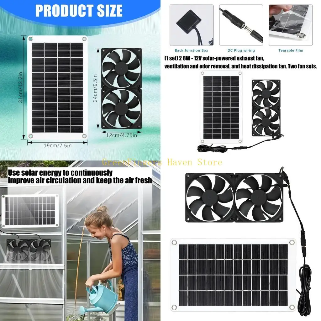 F68D Monocrystalline Solar Fan Workshop Solar Fan for Continuous Use Applications