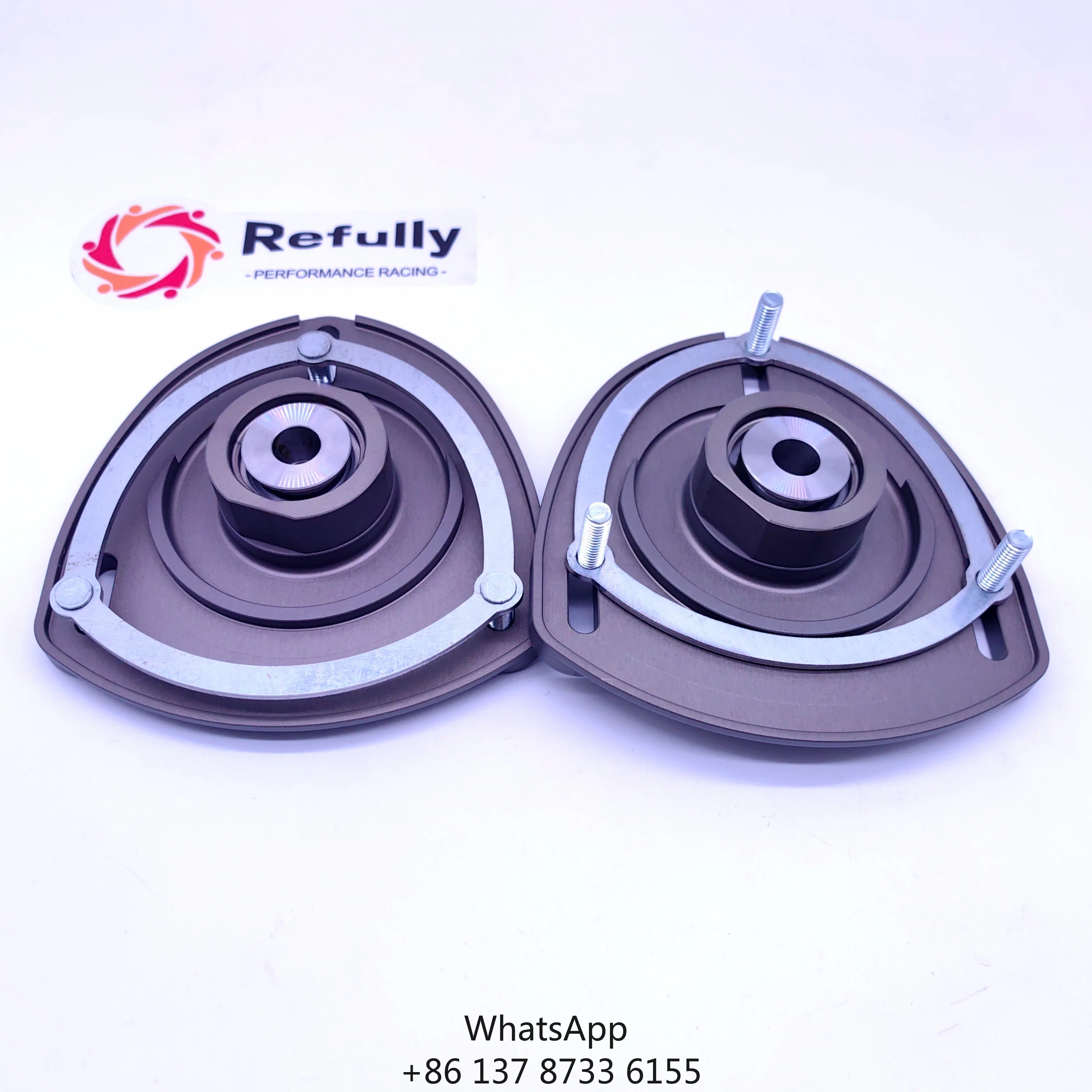 Quick Change Camber Plates Kit For Porsche 996/997 C2 CNC Billet Aluminium Made With Spherical Improved Shock