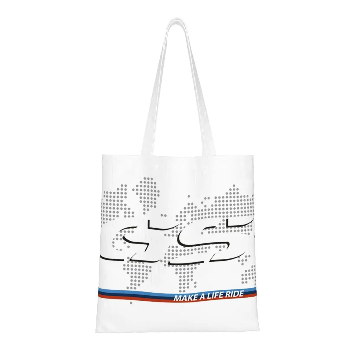 הדפסה מותאמת אישית לעשות נסיעה חיים gs אופנוע הרפתקאות tote תיקים בד shopper הכתף העולם מפת תיק יד