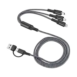 Multiple USB Charging Cable PD Type C to C Micro Usb Cord 1.2M Long USB-C Cavo Tipe C for Xiaomi Samsung S25 Plus Oneplus Iphone