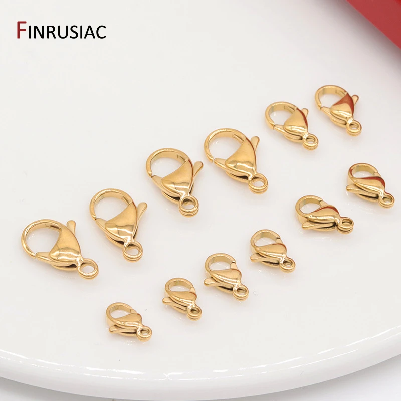 

14K Gold Plated Metal Lobster Clasps Hooks,Clasps For Jewelry,DIY Necklace Bracelet Jewelry Making Findings Supplies
