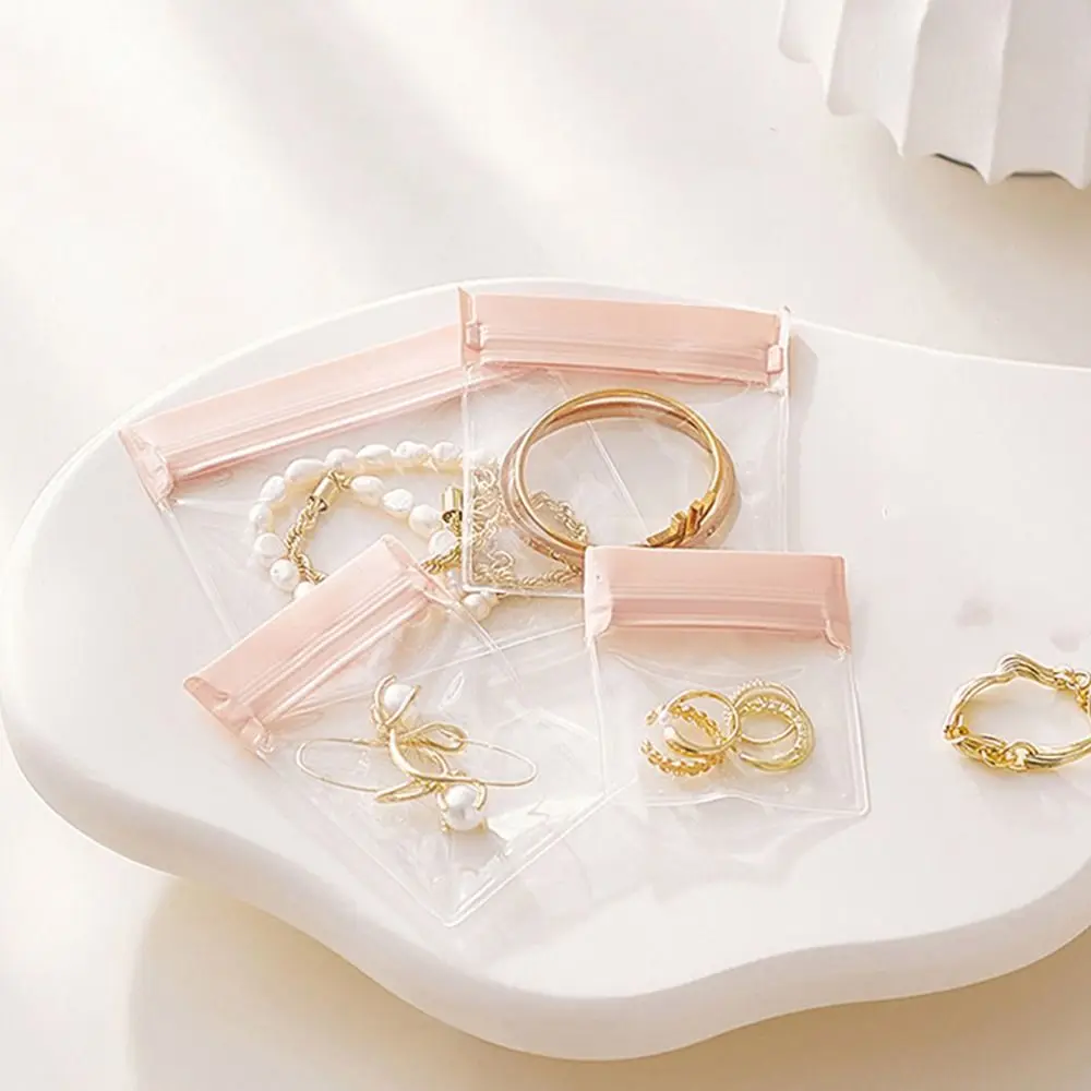 

20Pcs EVA Jewelry Package Bags Transparent Double Zip Jewelry Zipper Bag Waterproof Self Adhesive