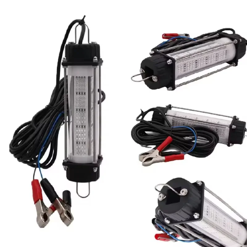 12V 120W LED Köder Tauch Angeln Wasserdichte High-Power Fisch Unterwasser Weiß Köder Licht Nacht Angeln Finder