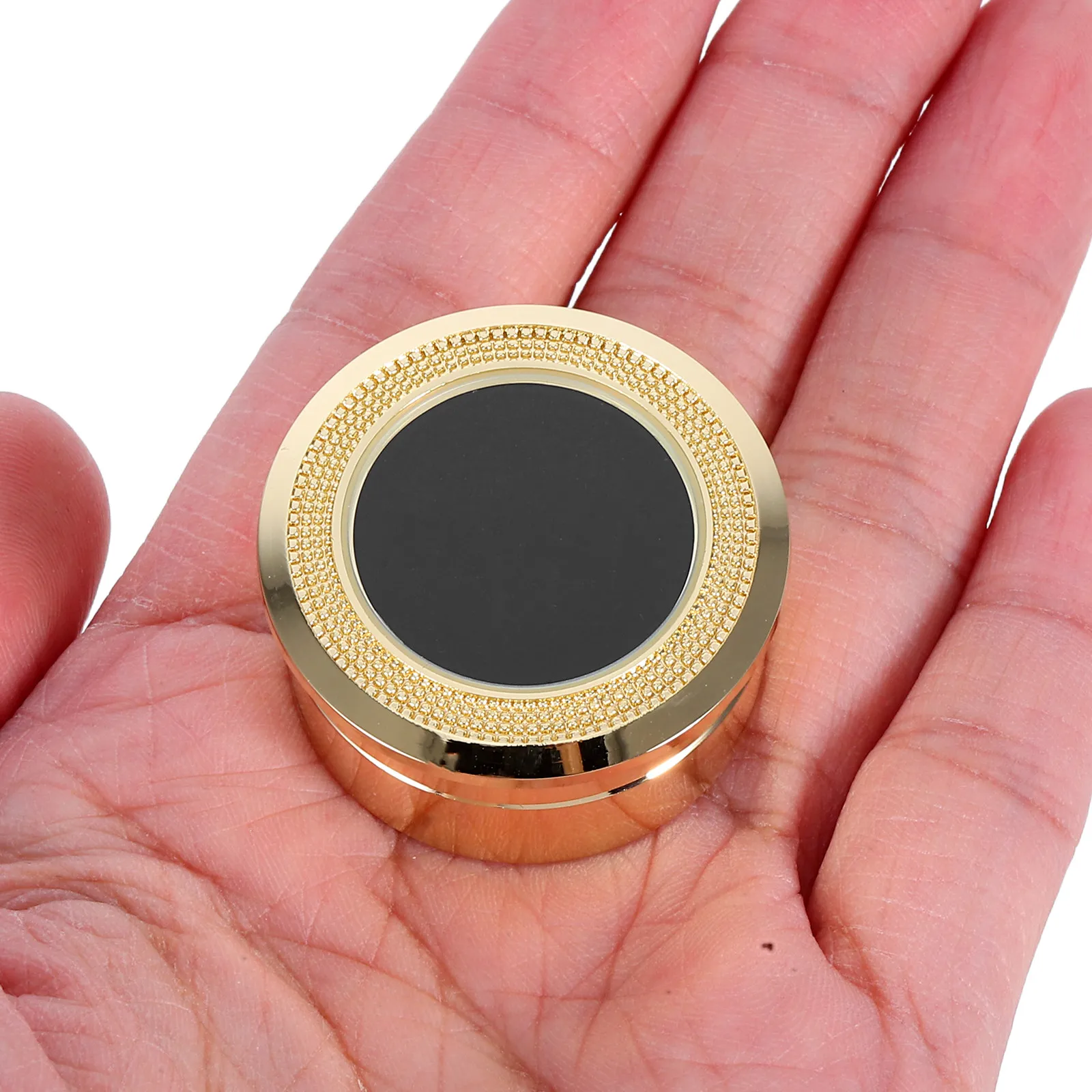 Clear Glass Gemstone Display Box Round Jewelry Storage Case Threaded Lid Travel Daily Use Small Loose Stones Organizer