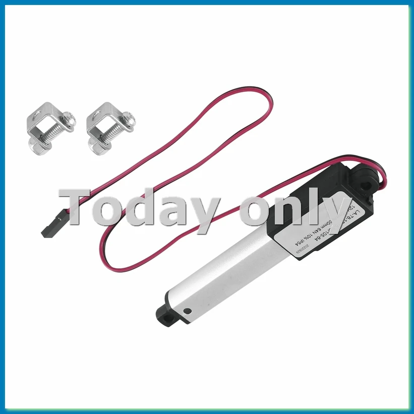 

Электрический мини-линейный привод - ход 2 дюйма, 64 Н/14,4 фунта, скорость 0,6 дюйма/с, миниатюрный водонепроницаемый привод, малый, 12 В постоянного тока - A33R