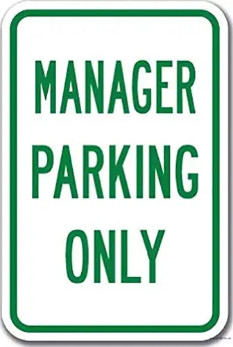 Restriction Caution Tin Sign/Manager Parking Only Metal Sign/Garage Parking Yard Aluminum Sign 8x12 inches