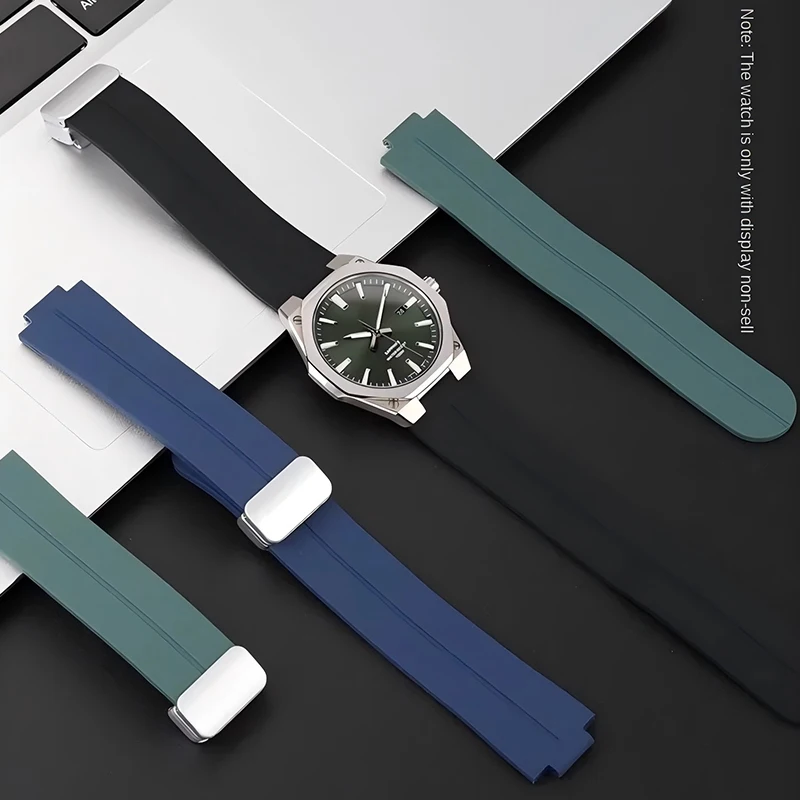 For EFR-S108 Silicone Watchband Casio Edifice 5359 EFR-S108D Rubber Watch Strap Magnetic Buckle Waterproof Bracelet